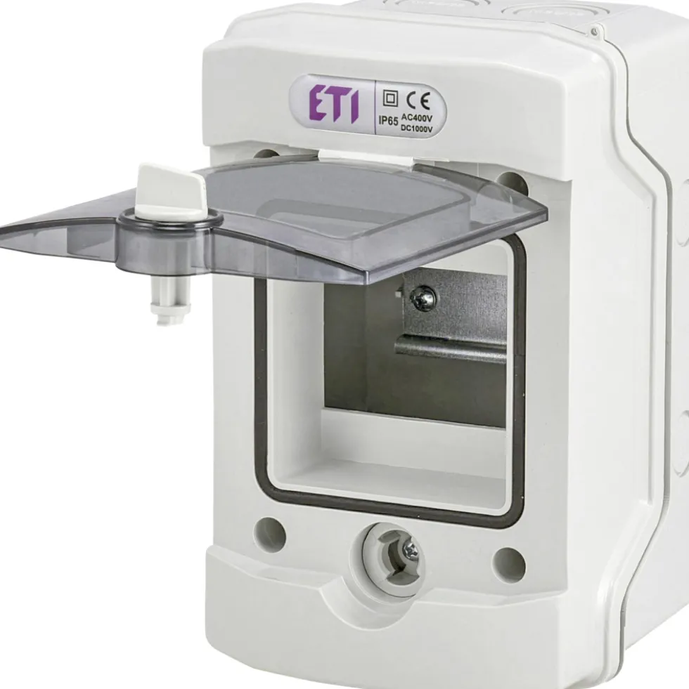 Aufputz-Kleinverteiler 1x4 Module IP65 in Grau