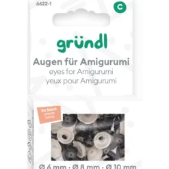 Augen für Amigurumi Ø 6, 8 , 10 mm, 30 Stück