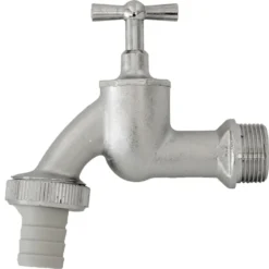 Auslaufventil 3/4" Messing matt Chrom