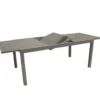 Ausziehtisch 140 bis 200x90x74 cm Aluminiumgestell und Sicherheitsglas