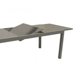 Ausziehtisch 140 bis 200x90x74 cm Aluminiumgestell und Sicherheitsglas