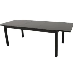 Ausziehtisch 180/240 x 100 cm Aluminium und Glas