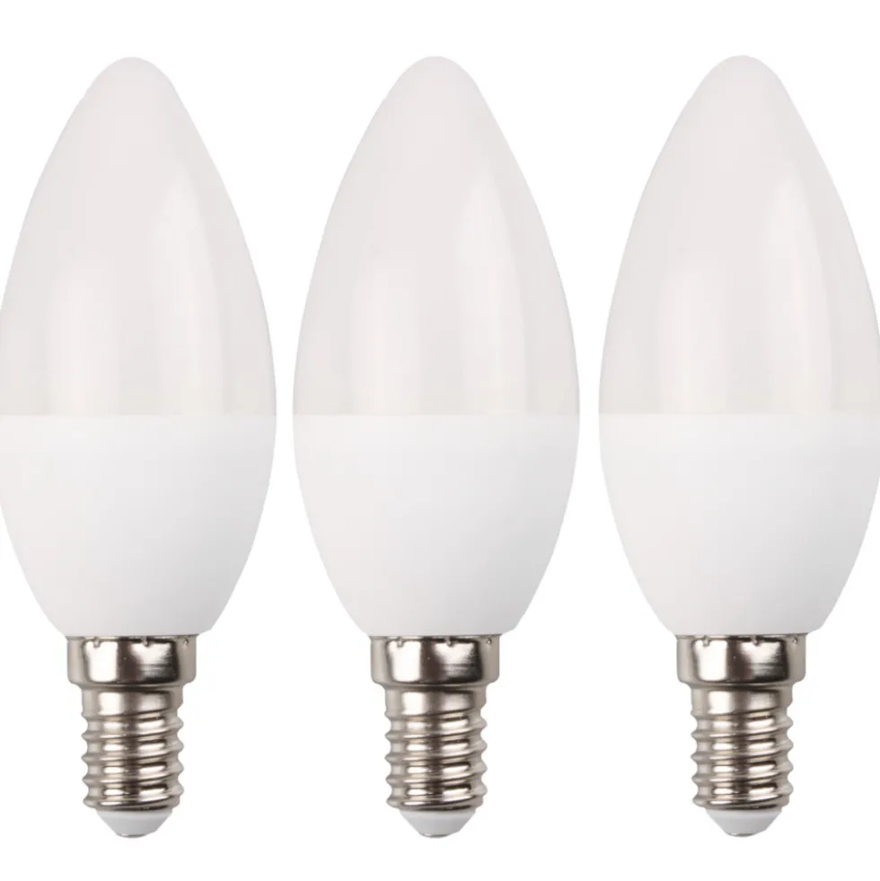 Avalux LED-Lampe Set 3 Stück 6,1 Watt in Kerzenform mit E14 Sockel