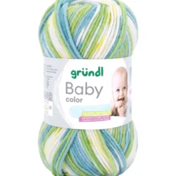 Baby Garn color 50 g grün multicolor