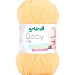 Baby Garn uni 50 g Pastellgelb
