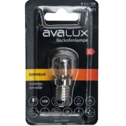 Backofenlampe klar in Tropfenform mit 15 W und E14 Sockel