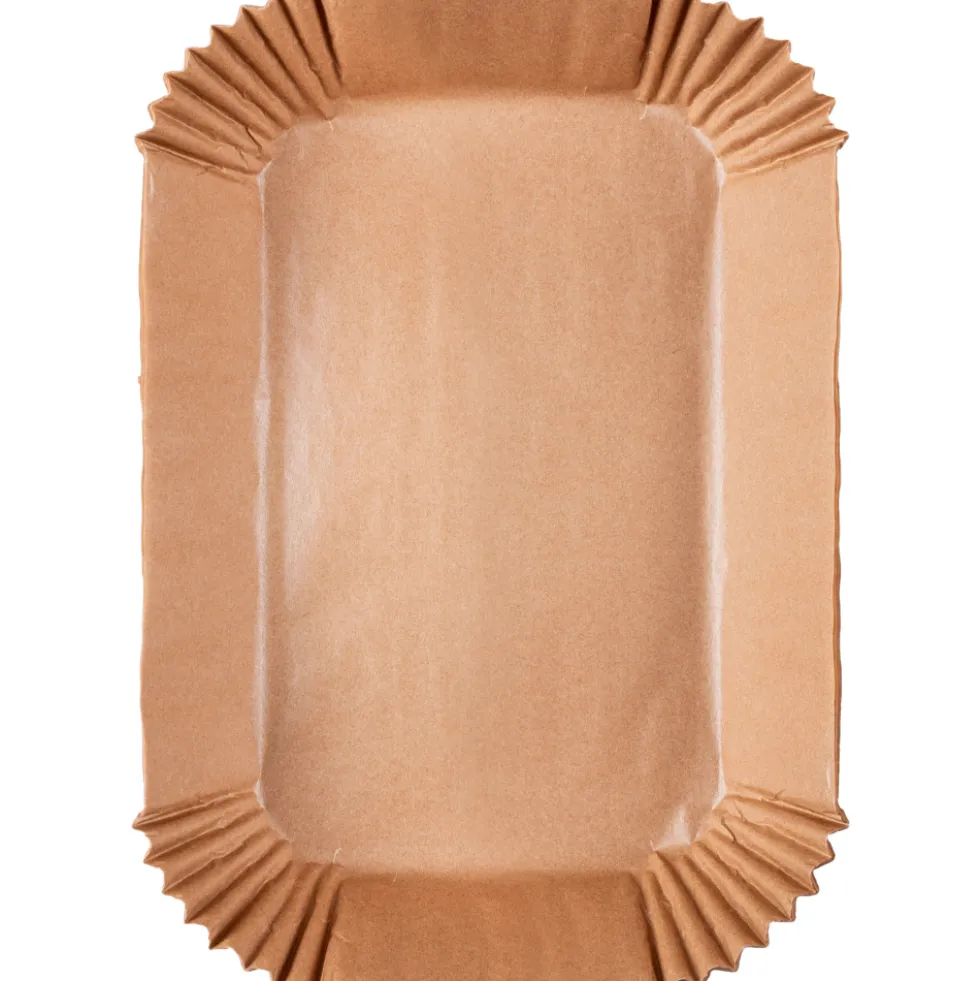 Backpapier-Einlagen Heißluftfritteusen 19,5 x 13 x 4,5 cm, 25 Stück