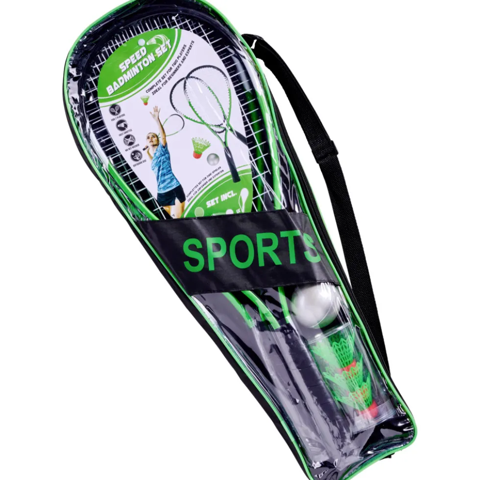 Badminton-Set 7-teilig Grün - B-Ware