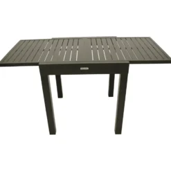 Balkon-Ausziehtisch 70/140 x 70 cm Alu dunkelgrau