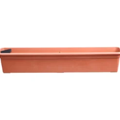 Balkonkasten 79 cm in terracotta mit Bewässerungseinsatz