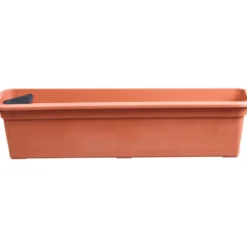 Balkonkasten 59 cm mit Bewässerungseinsatz in terracotta