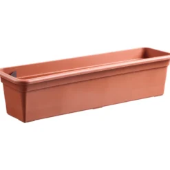 Balkonkasten 59 cm mit Bewässerungseinsatz in terracotta