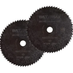 Batavia HSS Sägeblätter 2 Stück 85 x 10 mm 60 Zähne für Maxx Saw Sägen