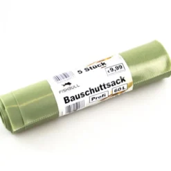 Bauschuttsack 60 Liter 160µ 5 Stück in grau