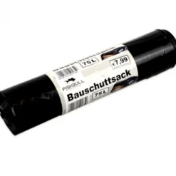 Bauschuttsack 75 Liter 100µ 5 Stück in schwarz