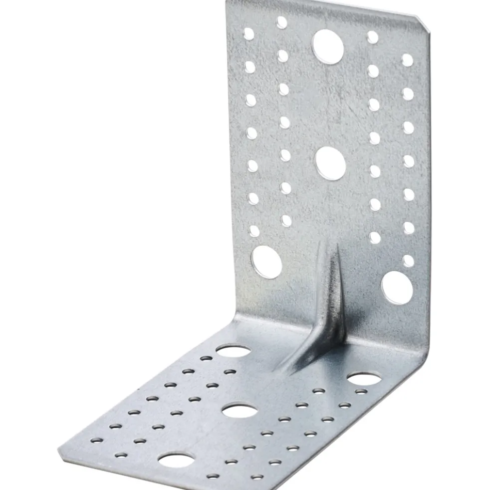 Bauwinkel aus Stahlblech mit Sicke 145 x 145 x 90 x 2,0 mm