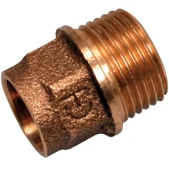 Übergangsnippel für Kupferrohr Rotguss 12 mm x ⅜'' Aussengewinde