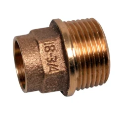 Übergangsnippel für Kupferrohr Rotguss 18 mm x ¾'' Aussengewinde