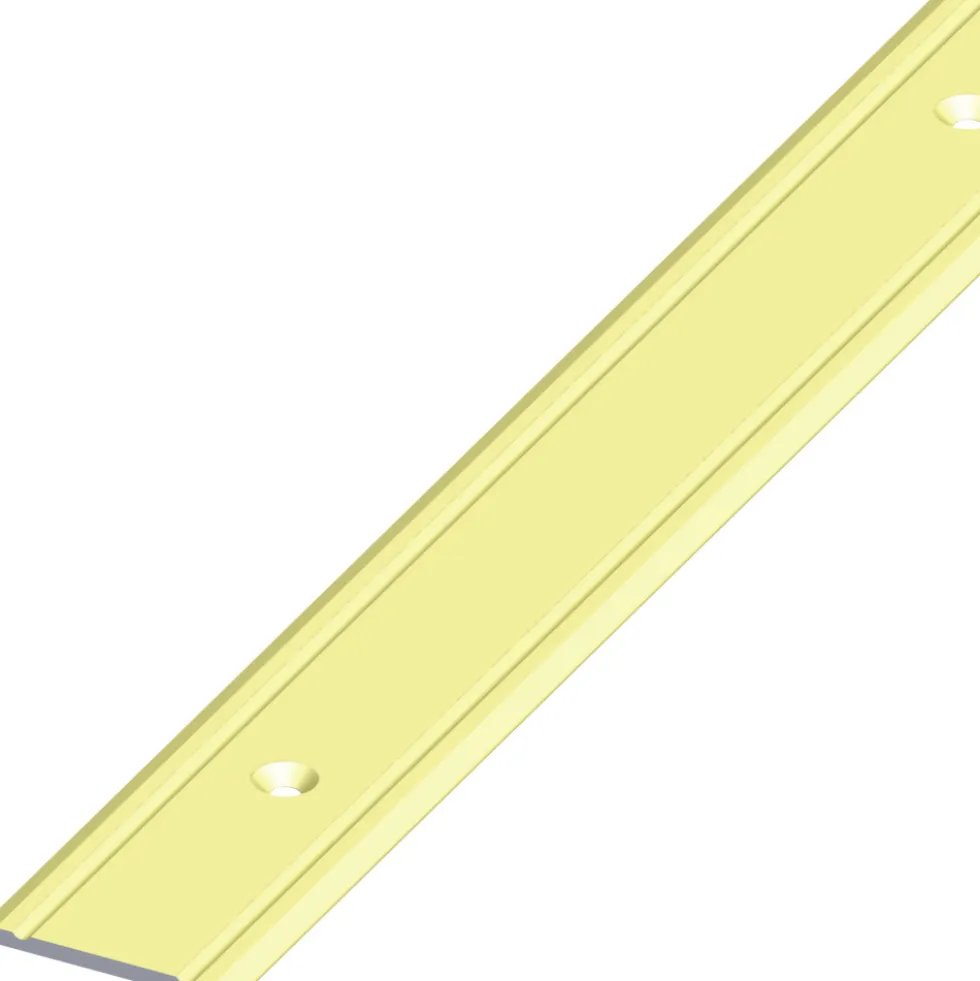 Übergangsprofil Aluminium eloxiert 1000 x 30 x 2 mm messingfarben gelocht