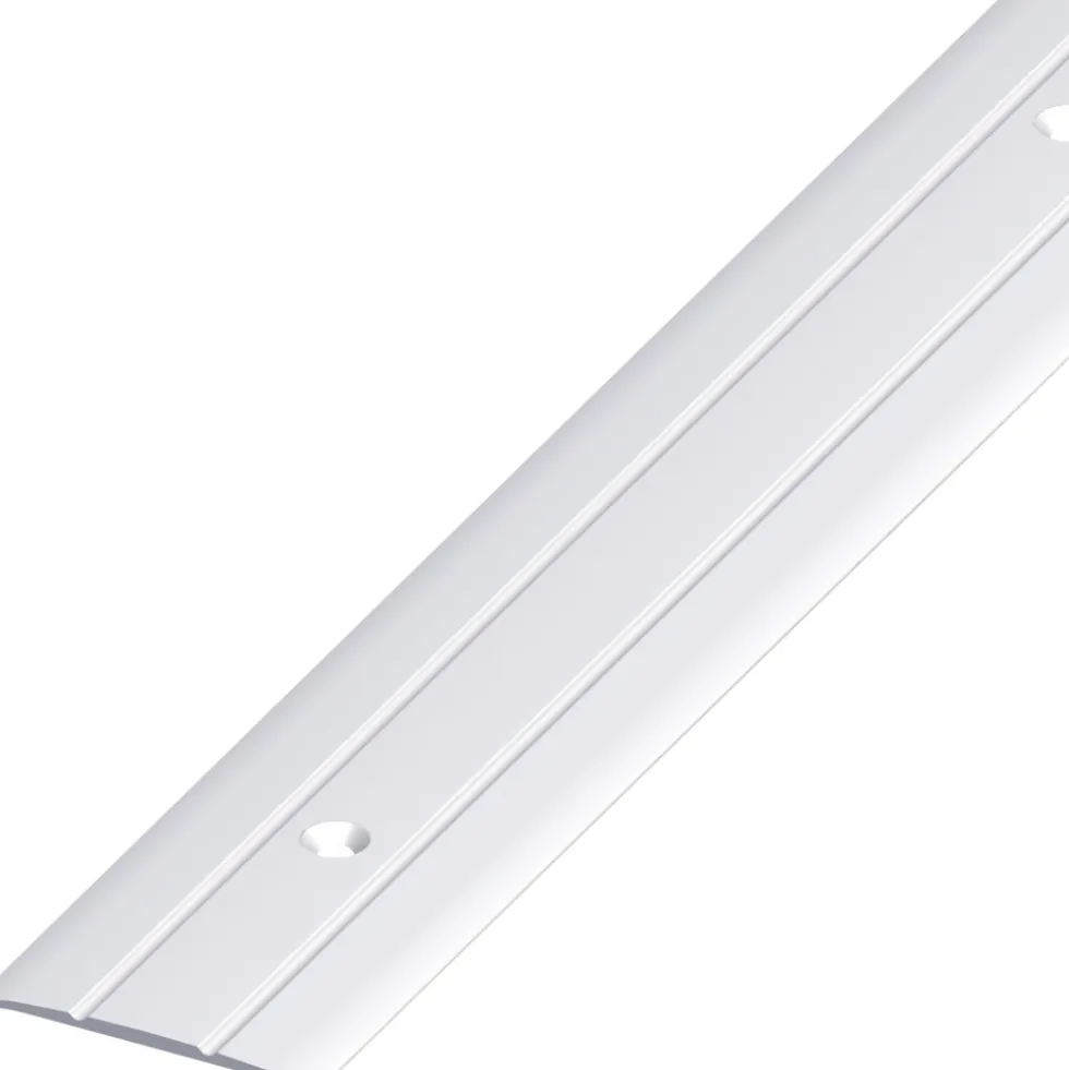 Übergangsprofil Aluminium eloxiert 2000 x 37 x 2,5 mm silberfarben gelocht