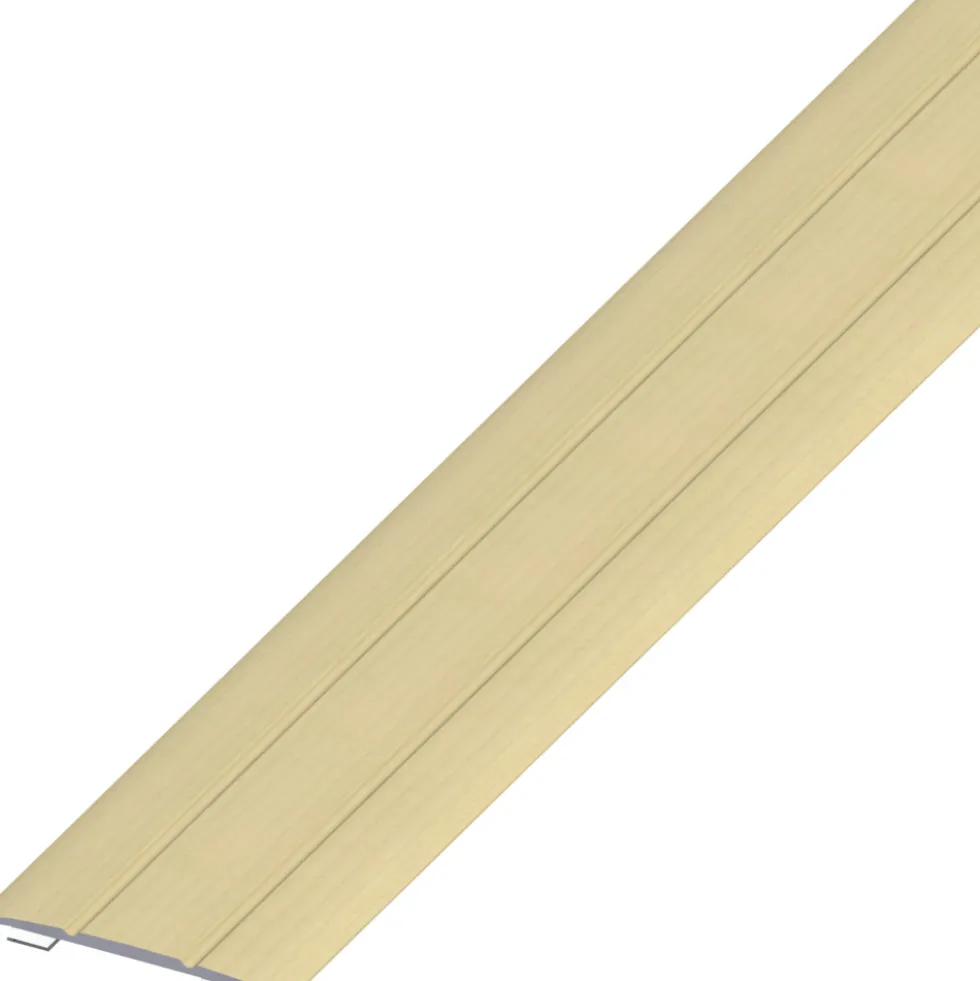 Übergangsprofil Aluminium pulverbeschichtet 1000 x 37 x 2,5 mm Holzoptik Ahorn selbstklebend