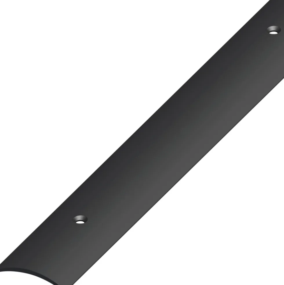 Übergangsprofil Kunststoff gewölbt 1000 x 30 x 5 mm schwarz gelocht
