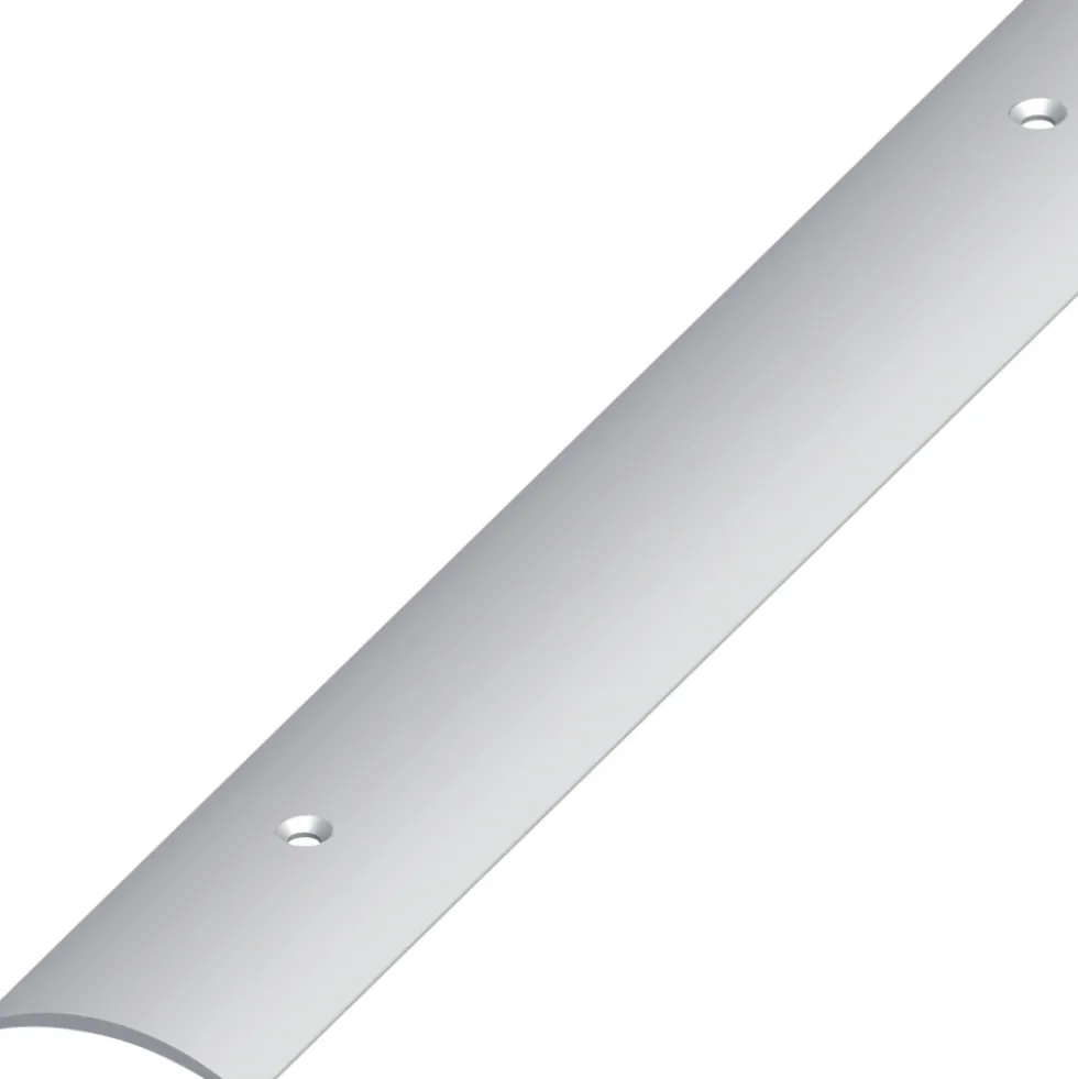 Übergangsprofil PVC gewölbt 1000 x 30 x 5 mm grau gelocht