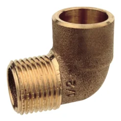 Übergangswinkel 90° Rotguss 15 mm x ½'' Aussengewinde