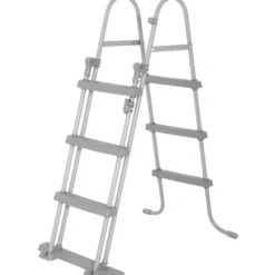 Bestway® Poolleiter in Grau 107 cm 3-stufig mit hochklappbarem Einstieg
