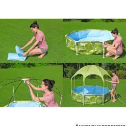 Bestway® Steel Pro Frame Pool mit Dach Ø 244 x 51 cm