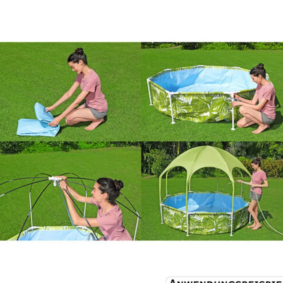 Bestway® Steel Pro Frame Pool mit Dach Ø 244 x 51 cm