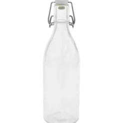 Bügelverschlussflasche rund 200 ml aus Glas