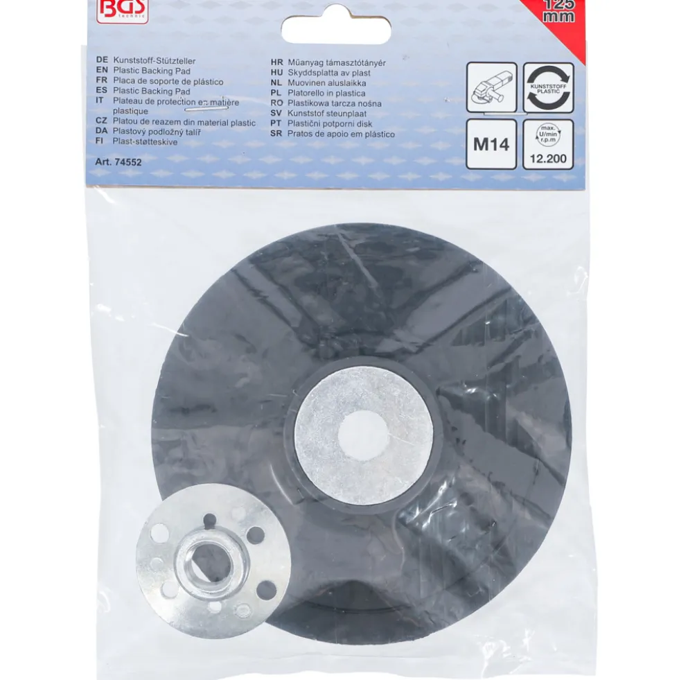 BGS® Stützteller für Winkelschleifer Kunststoff Ø 125 mm