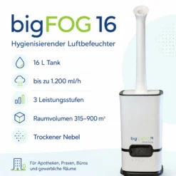 BigFOG16 Ultraschall-Luftkühler mit Luftbefeuchtung, 16 Liter