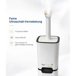 BigFOG16 Ultraschall-Luftkühler mit Luftbefeuchtung, 16 Liter