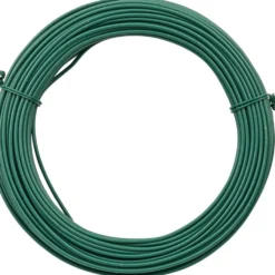 Bindedraht 25 m x 2 mm aus Stahldraht mit grüner Kunststoffummantelung