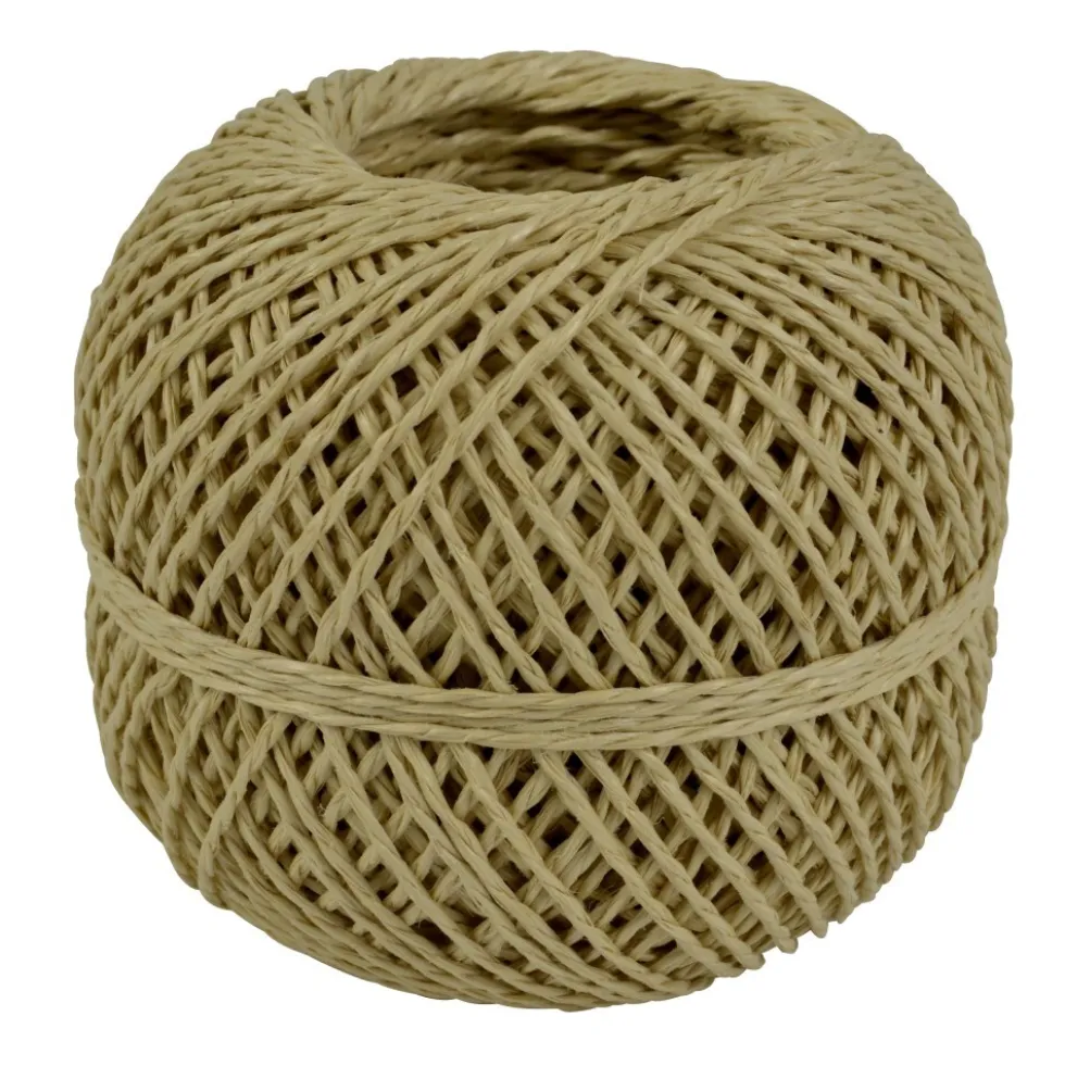 Bindfaden-Knäuel, PP-Spinnfaser, beige-natur