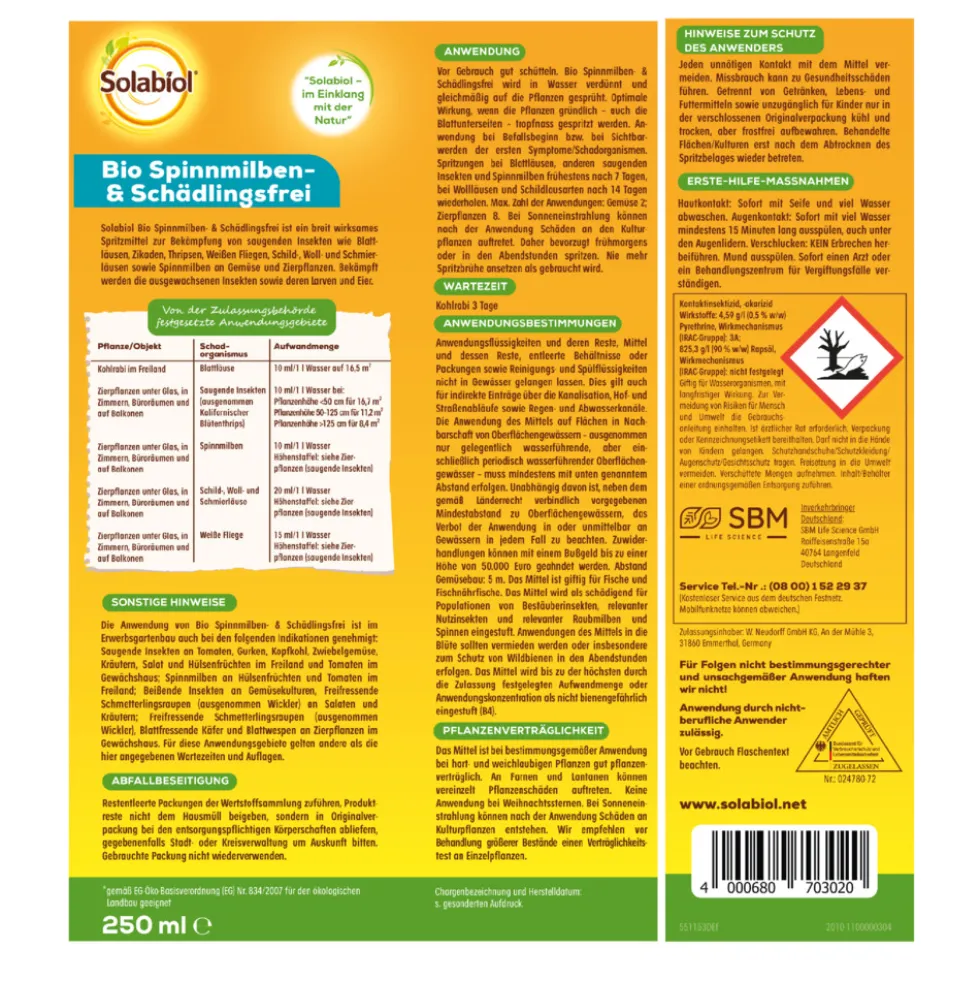 Bio Spinnmilben- & Schädlingsfrei Konzentrat