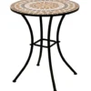 Bistrotisch rund Ø 60 cm Eisen und Mosaik Terracotta