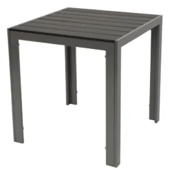 Bistrotisch 70 x 70 cm Aluminium und Kunstholz