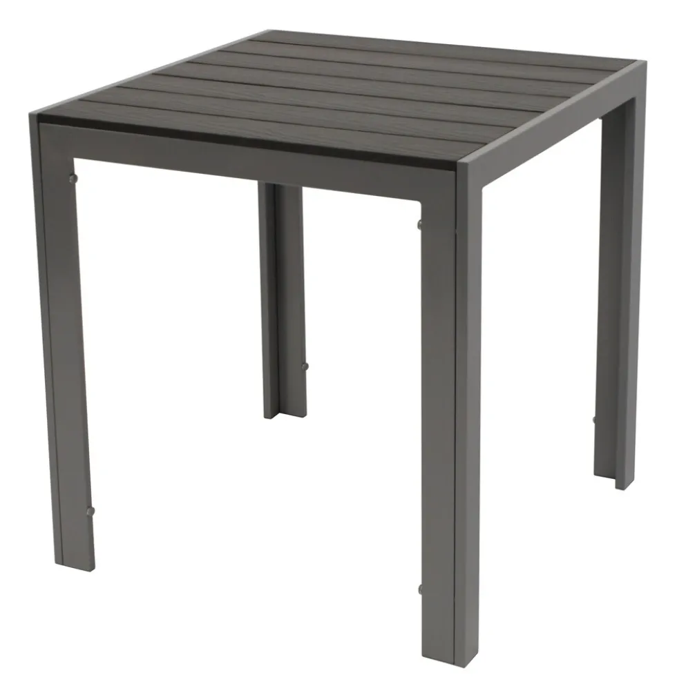 Bistrotisch 70 x 70 cm Aluminium und Kunstholz