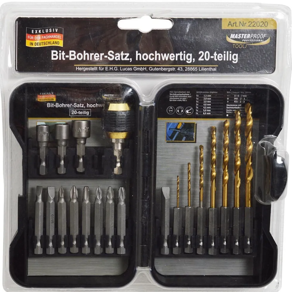 Bit-Bohrersatz 20-teilig