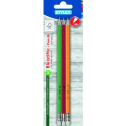 Bleistifte HB, mit Radiergummi, 3 Stück
