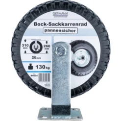 Bock-Sackkarrenrad 260 mm mit Metallfelge