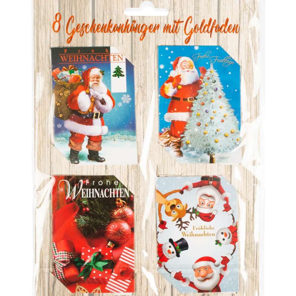 10 Bodenbeutel "Weihnachts-Motiv" 23,5 x 14,5 x 5 cm, sortiert