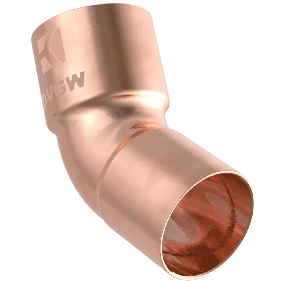 Bogenmuffe 45° Kupfer-Lötfitting 22 mm - Nr. 5040