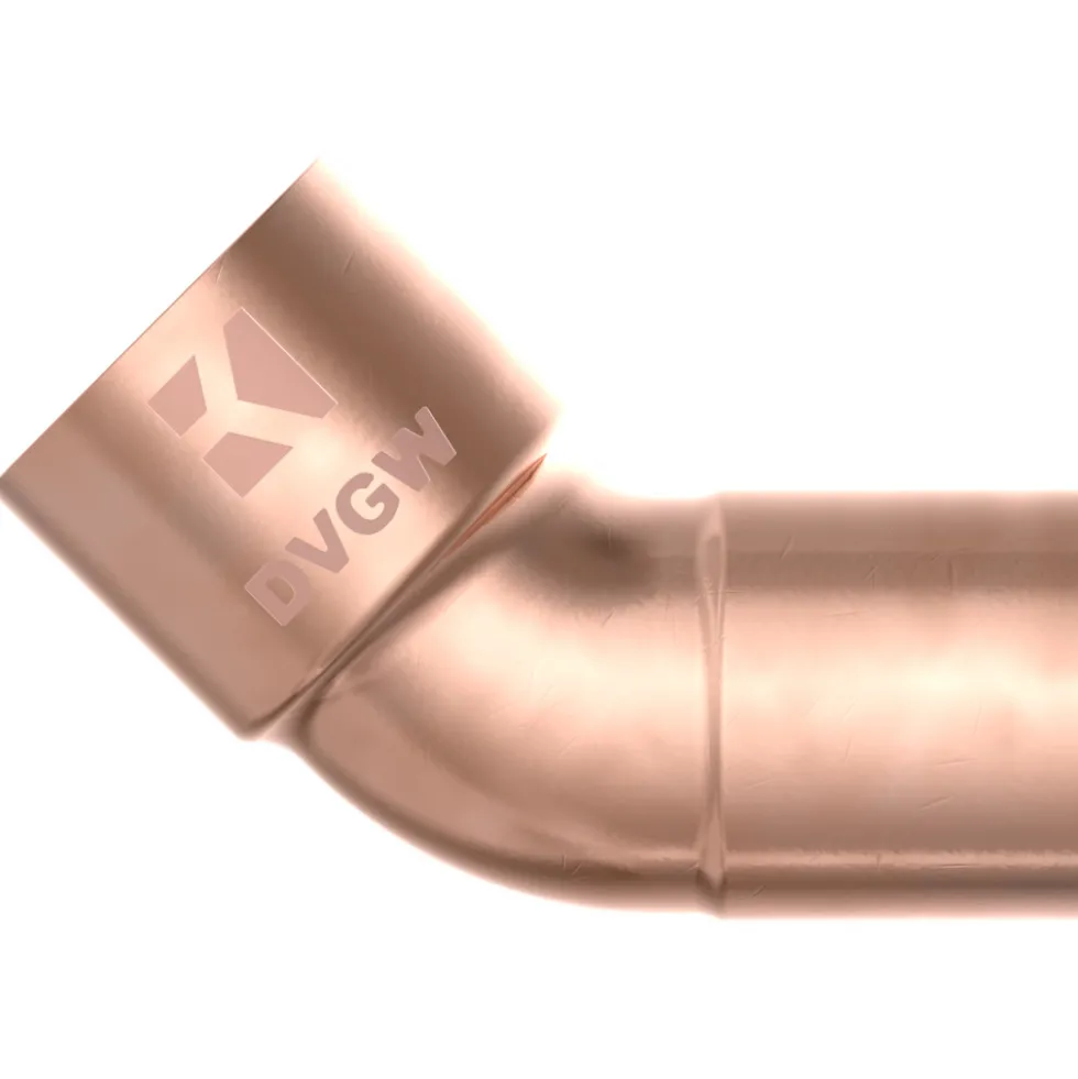 Bogenmuffe 45° Kupfer-Lötfitting 22 mm - Nr. 5040