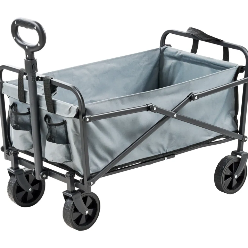 Bollerwagen faltbar grau