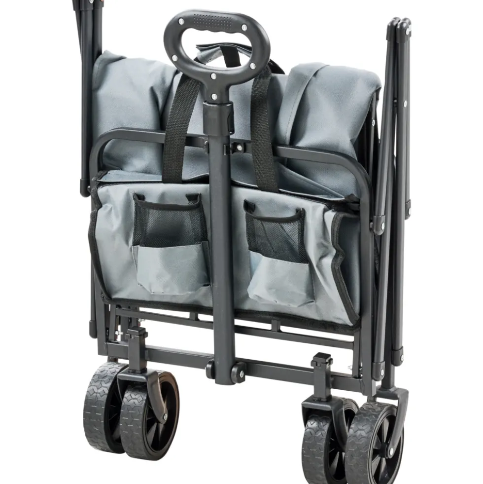 Bollerwagen faltbar grau