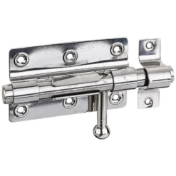 Bolzenriegel 100mm-Platte Kugelgriff Edelstahl